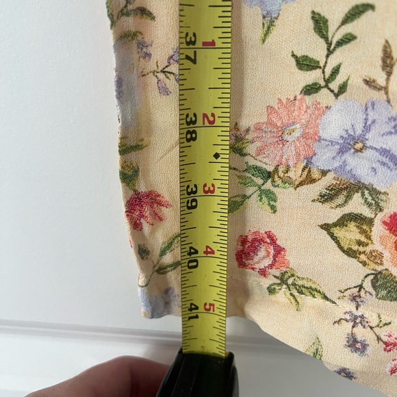 XS WeWoreWhat Floral Vintage Drape Smocked Flair Pants NWT - Picture 14 of 14